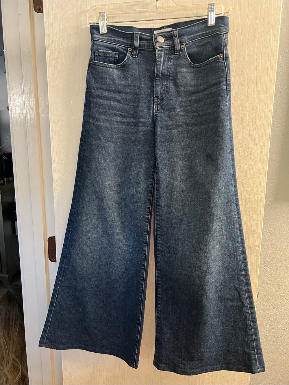 Frame Denim Dark Blue Wide-Leg Jeans